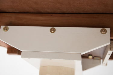 Стол деревянный Cairo / Каир (CT4260) дерево гевея, 100(133)х100х75см, Античный белый/Темный Дуб