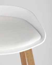 Барный стул Libra Soft с подушкой Белый