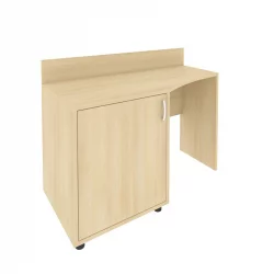 Стол (узкий) с тумбой и бортиком (левый) LIGHT С-СТУ-120 Л Акация Лорка