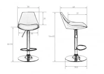 Стул барный DOBRIN ROCKY Белый