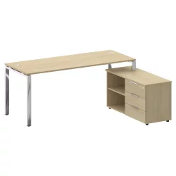 Письменный стол с полками и ящиками METAL SYSTEM DIRECT БГ.СРТ-5.7 Пр Акация Лорка