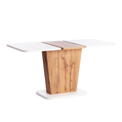 Раздвижной стол GENT ЛДСП, 110-145x68,6x75,5 см, Дуб вотан/Белый