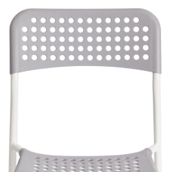 Стул ADDE (mod. C-049) металл/пластик, 39 х 49 х 78 см, Grey (серый) /White (белый)