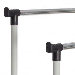 Вешалка ДЖЕТ металл, пластик, 86*44*166 см, черный/светло-серый/хром / JET