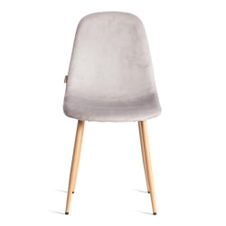 Дизайнерский стул БРЕЕЗЕ (мод. ДЖСC-58) Велюр/металл , 44 х 53 х 86 см, Лигхт грей (светло-серый) ХЛР14 / натуральный / BREEZE (mod. JSC-58) Light grey HLR14