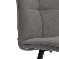 Стул обеденный Bari флок , 46х55х89, серый/черный, 29