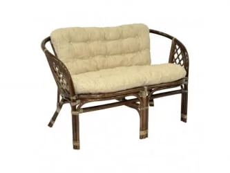 Диван Багама 2х местный, подушки светлые Bahama7 молочный шоколад