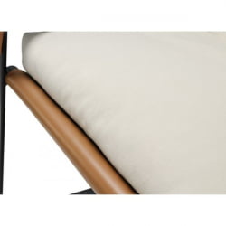 Кресло ERK-LC03-GY, коричневое, белое