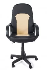 Кресло руководителя Parma черный+бежевый 36-6,36-34