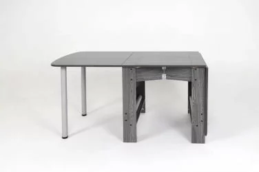 Раздвижной овальный стол Оригами Ясень черный