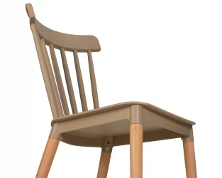 Стул обеденный ДОБРИН ТХЕО ножки светлый бук бежевый ГР-03 / DOBRIN THEO GR-03