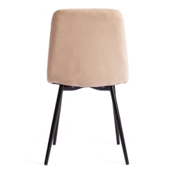 Металлический стул CХИЛЛЙ МАКС Велюр/металл , 45 х 54 х 90 см , бежевый/черный / CHILLY MAX