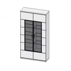 Шкаф-витрина Корано Бм.Кор-12 Белый глянец
