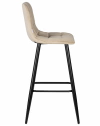 Стул барный DOBRIN NICOLE (черные матовые ножки, мокко велюр (108-104))