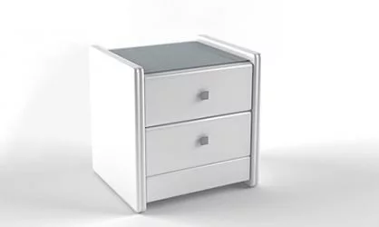 Тумба прикроватная с 2-мя ящиками Белая_68401