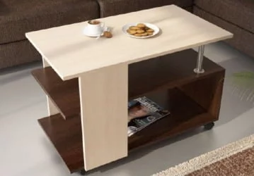 Стол журнальный №6 шимо светлый/шимо темный