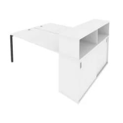 Рабочая станция с опорным шкафом-купе Metal System Б.РС-СШК-2.4 Белый/Антрацит