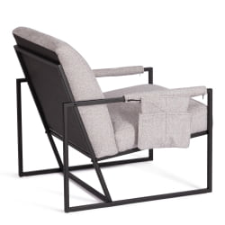 Кресло Charli LUX/Чарли Люкс велюр/букле, VT shape silver, 70х80х82 см