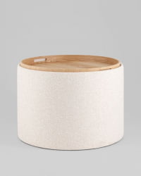 Пуф с ящиком Хюгге L букле бежевый