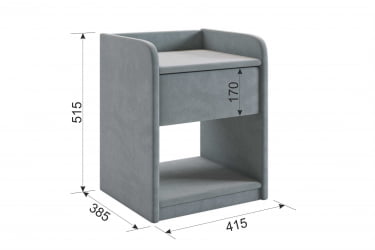 Тумба прикроватная Аманда 2 TM-003.2 крем (велюр)