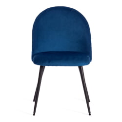 Стул MONRO (mod. 5144) металл/вельвет, 51x56x84 см, синий (HLR 64)/черный