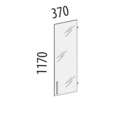 Дверь стеклянная 3 секции лев/прав Альфа 64.70