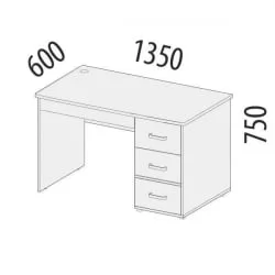 Детский стол Эверест 500.14 Дуб Кронберг/Белый шпон