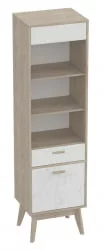 Сервант Калгари 03 Дуб натуральный светлый-белый матовый