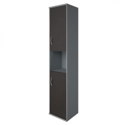 Шкаф высокий узкий правый Riva А.СУ-1.5 Пр Венге/Металлик