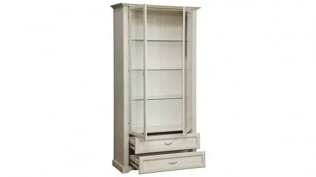 Шкаф для посуды в гостиную Сохо 32.05 Бетон пайн белый