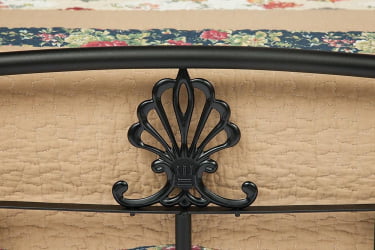 Кровать РУМБА (AT-203)/ RUMBA дерево гевея/металл, 160х200 см (double bed), красный дуб/черный