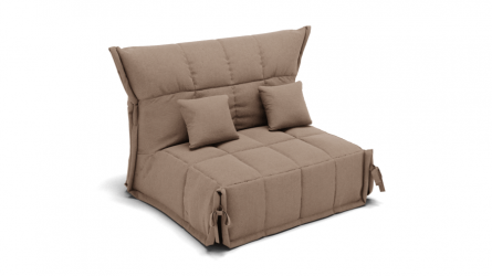 Диван Джаз 1200 (ЗР) Цвет фасада: Светло коричневый; Тип: Прямой; Материал фасада: Металл/Велюр