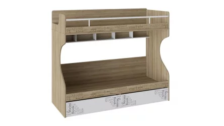 Кровать-чердак Оксфорд ТД-139.11.01 Ривьера Белый с рисунком