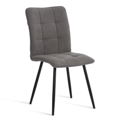Стул обеденный Bari флок , 46х55х89, серый/черный, 29