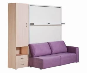 Шкаф-диван-кровать Смарт 1 3-в-1 левый 1600 Дуб молочный