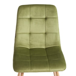 Металлический стул CHILLY (mod. JSC-220) Велюр/металл , 44,5х52,5х88 см, Green (зеленый) HLR54 / натуральный