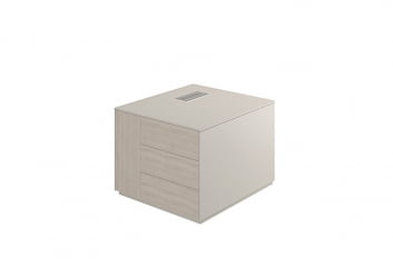 Тумба опорная 800 левая Atlas NZ-0222.GS.YN.L Серый камень Ясень Наварра