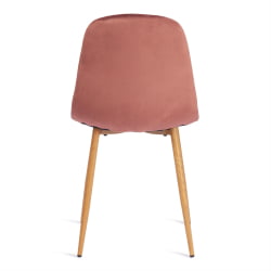 Стул BREEZE (mod. 4724) вельвет/металл, 44 х 53 х 87 см, Coral (коралловый) HLR44 / натуральный