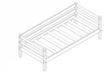 Кровать Соня Вариант 2 с задней защитой