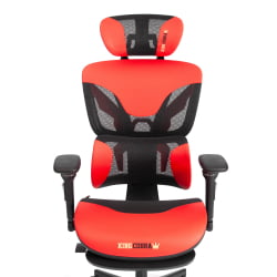 Кресло KingCobra иск. кожа / сетка, черный / красный