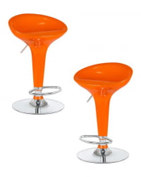 Стул барный DOBRIN BOMBA (оранжевый) 2 шт