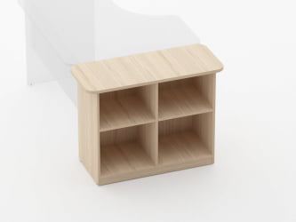 Тумба приставная к столу Glassy 3.18.12 Орех