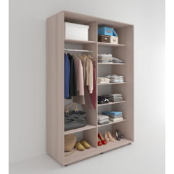 Шкаф-купе 2-х дверный Акцент-Лайт 3 1600х600 Ясень шимо светлый