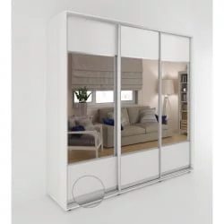 Шкаф-купе 3-х дверный Акцент-Дуэт КЛ 2100х600 Выбеленное дерево