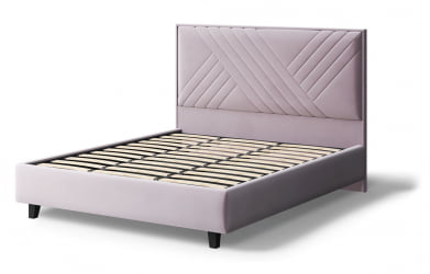 Кровать МИРА 2000*1200мм (на опорах), велюр NEO 15 (лиловый), (б/основания, б/матраса)