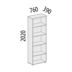 Шкаф 5 секций Альфа 64.40 Дуб Кронберг