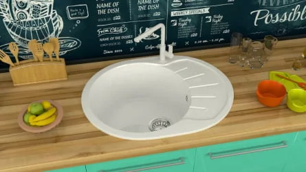 Мойка глянцевая Тейлор Z10 Белый лёд