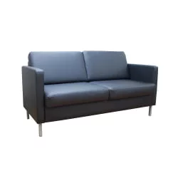 Диван офисный Эндер тройной черный Ecotex 3001