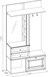 Шкаф МЦН Sherlock 70 Орех шоколадный