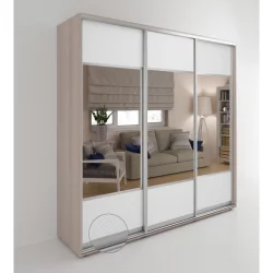 Шкаф-купе без зеркал Акцент-Дуэт КВ 1800х600 Ясень шимо светлый